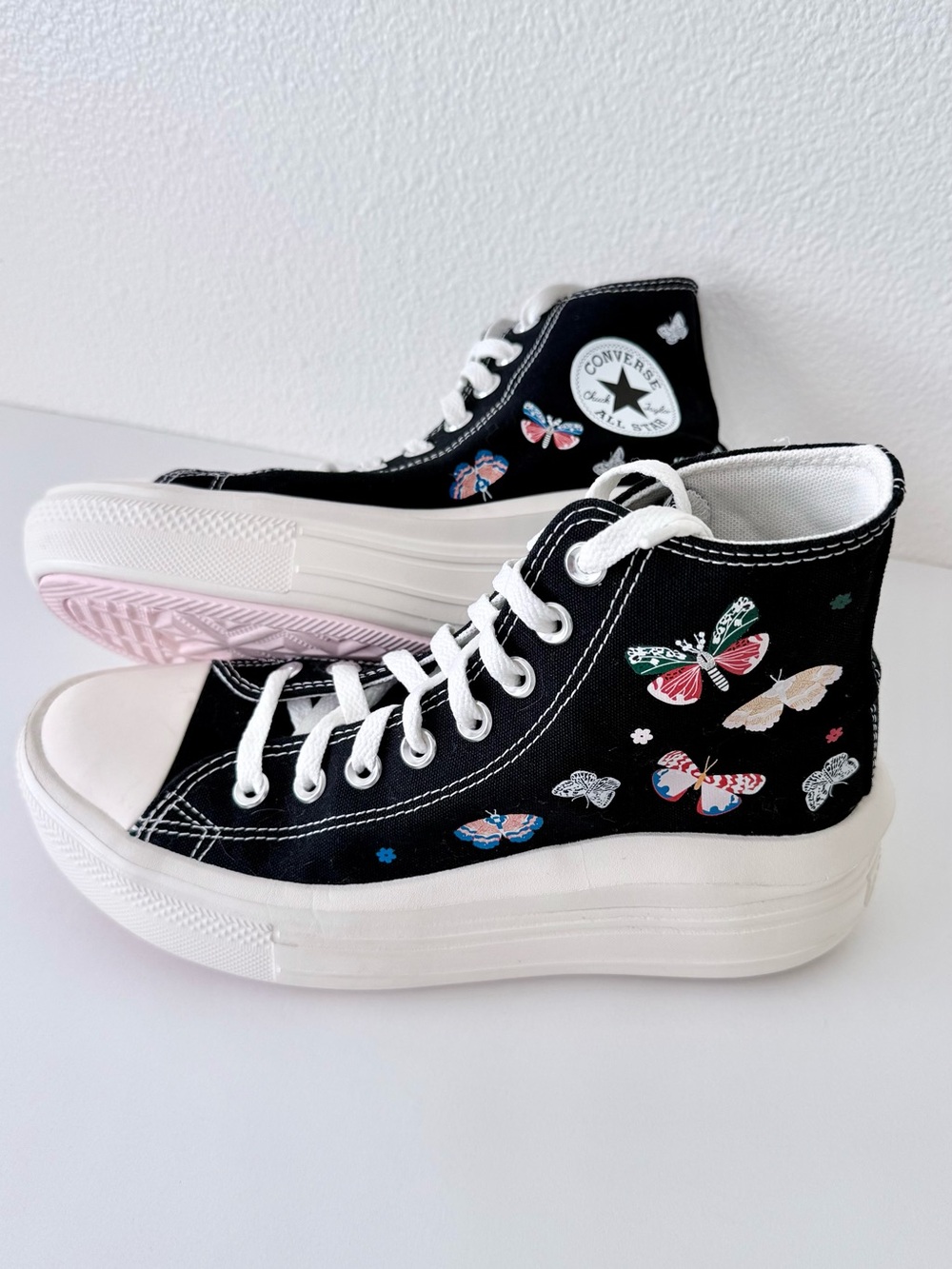 Converse Chuck Taylor All Star Move Platform High Top "Butterfly Wings" Sneakers